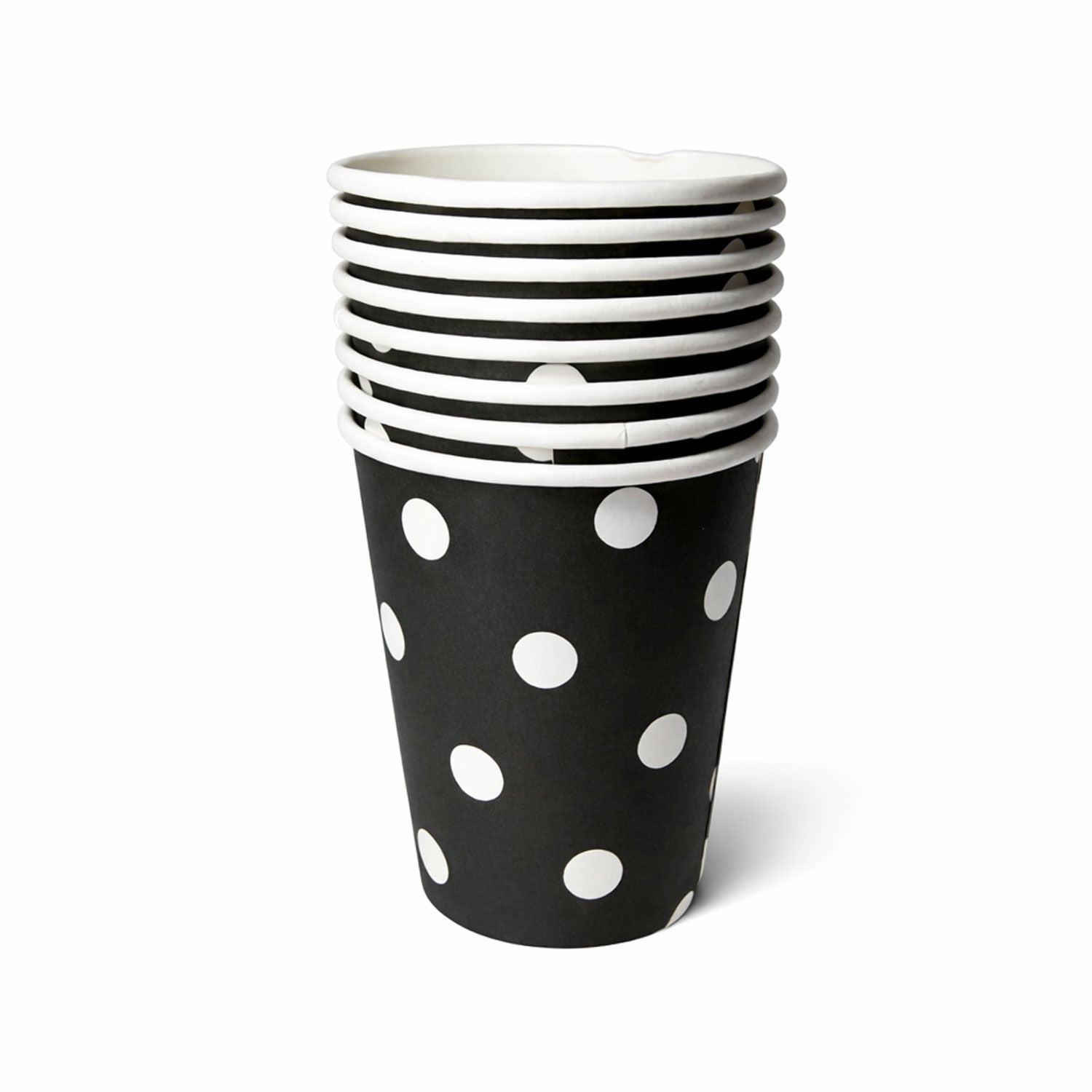 Black & White Polka Dots Paper Cups (Pack of 8)