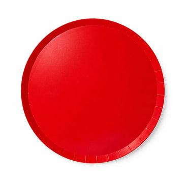 Red Color Dinner Plates (Pack of 8)