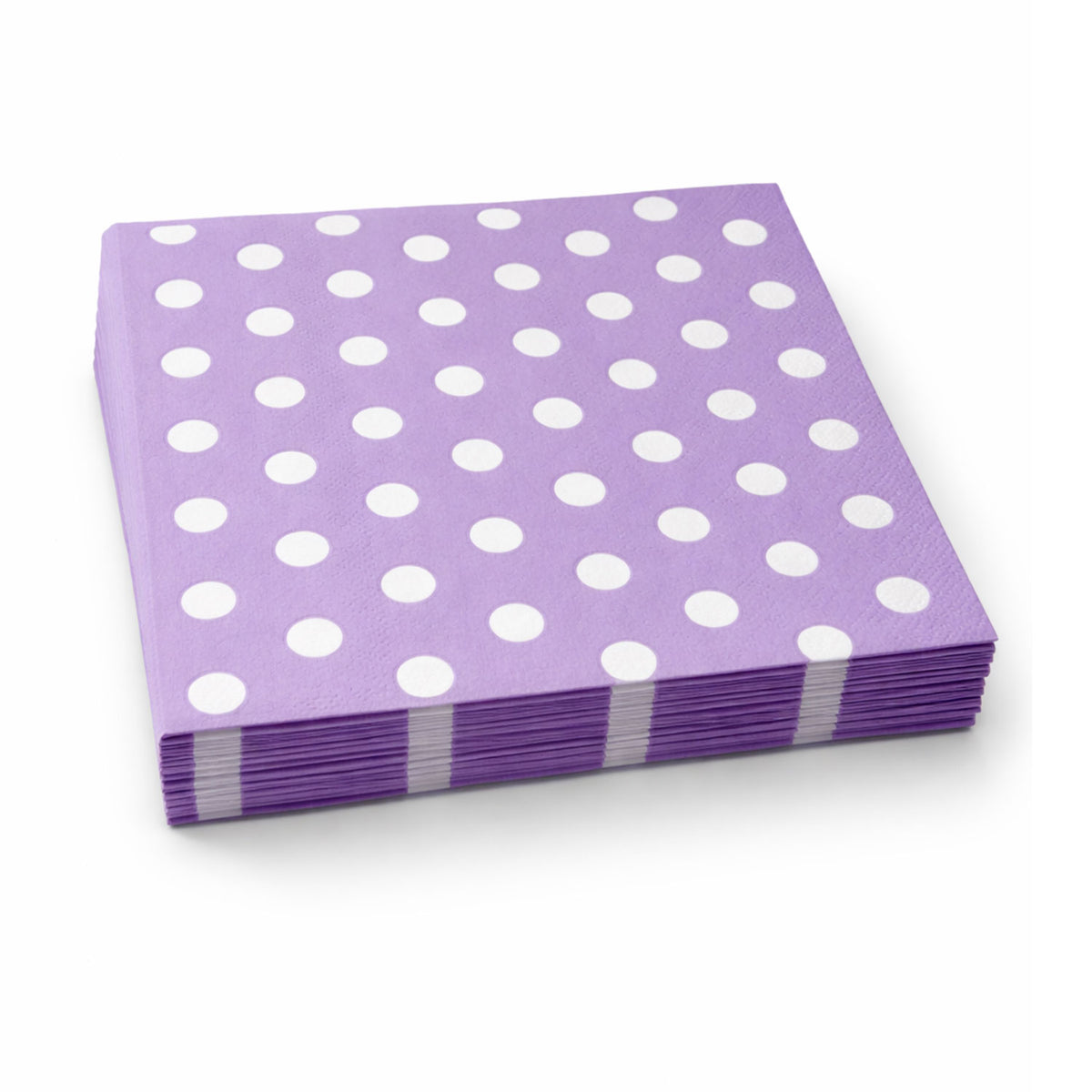 Purple & White Polka Dots Party Paper Napkin (Pack of 16)