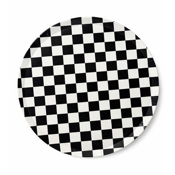Black & White Polka Dots Dinner Plates (Pack of 8)