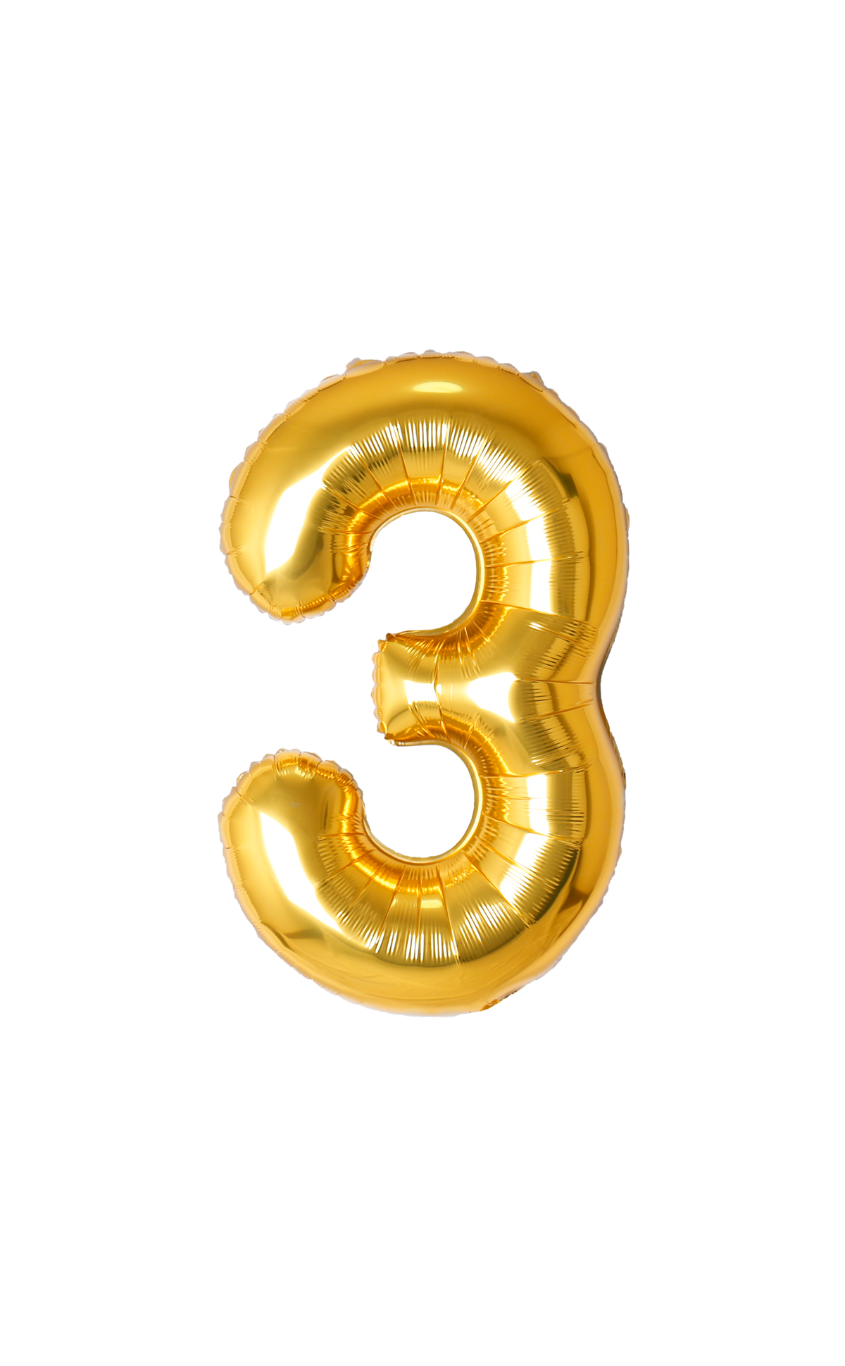 Festora Gold 40" Number Foil Balloon - "3"