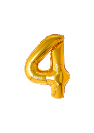 Festora Gold 40" Number Foil Balloon - "4"
