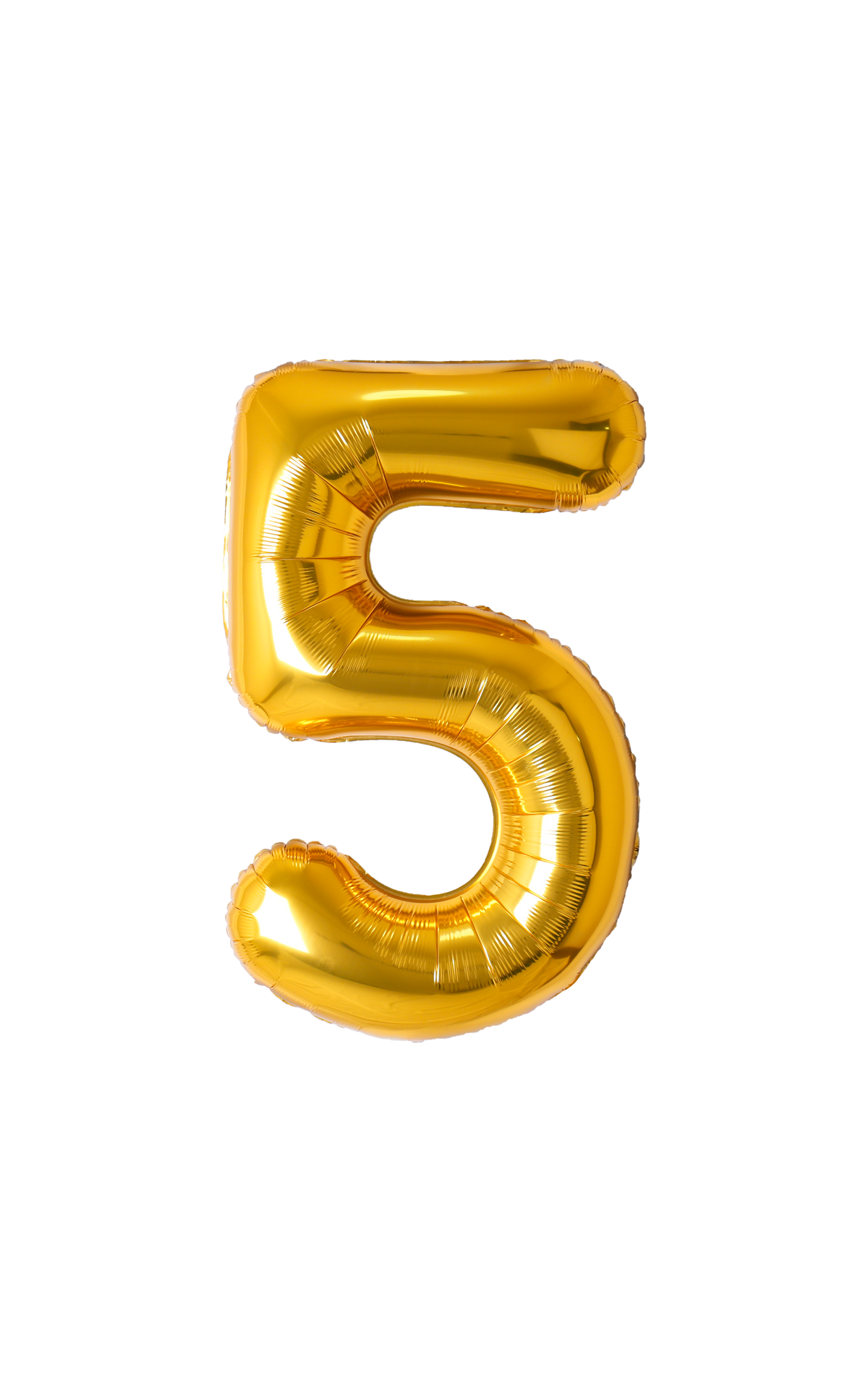 Festora Gold 40" Number Foil Balloon - "5"