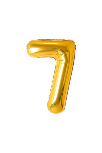 Festora Gold 40" Number Foil Balloon - "7"