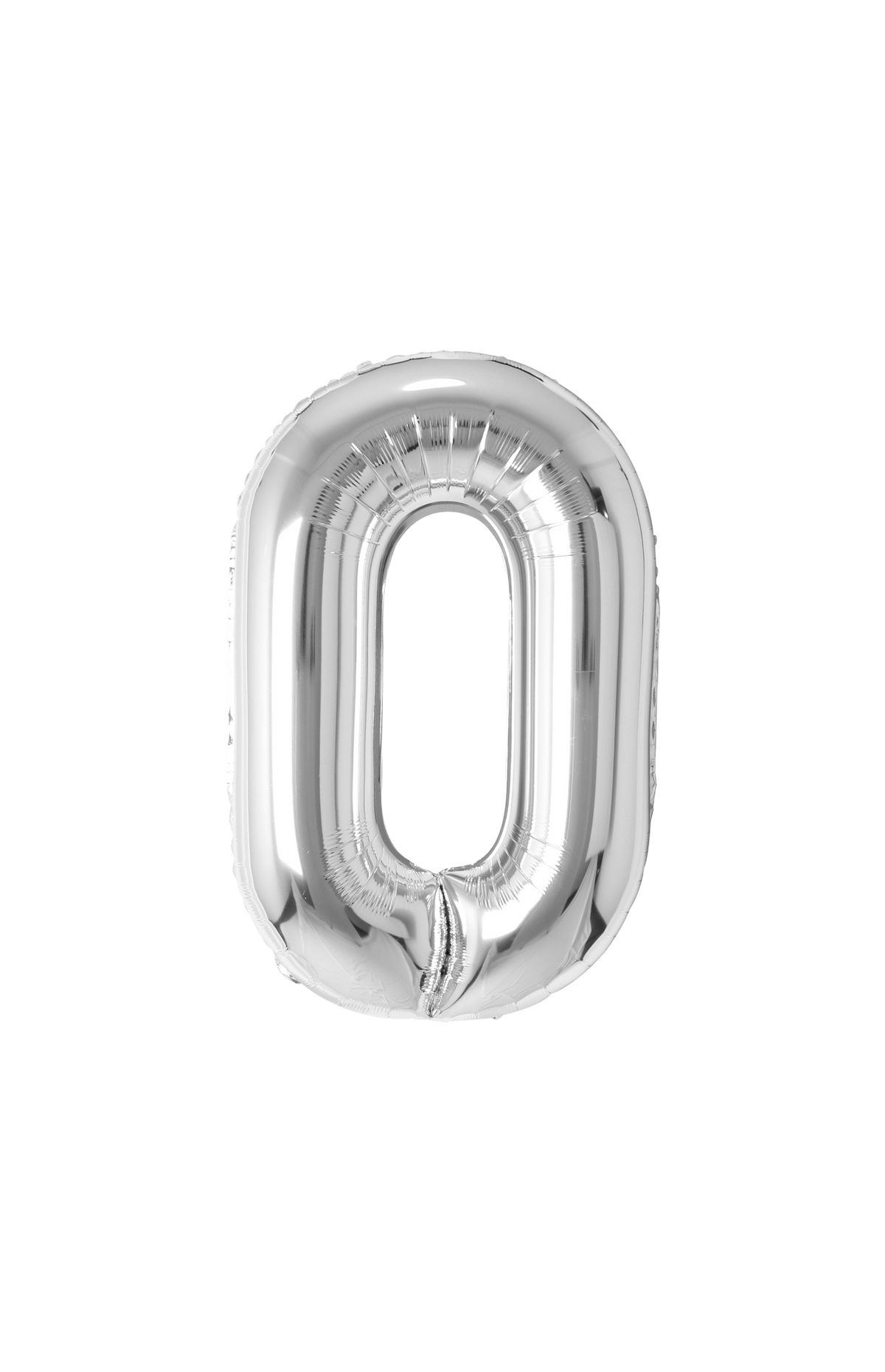 Festora Silver 40" Number Foil Balloon - "0"