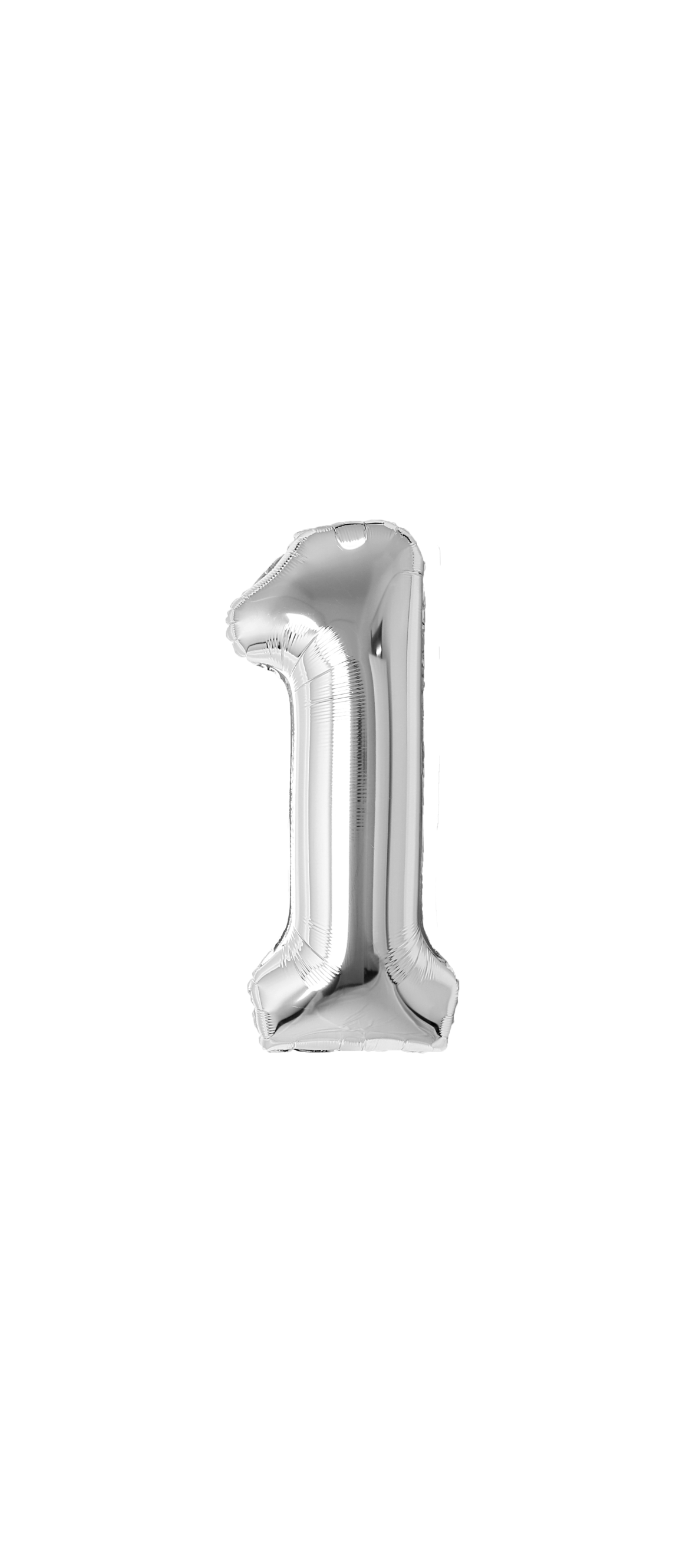 Festora Silver 40" Number Foil Balloon - "1"