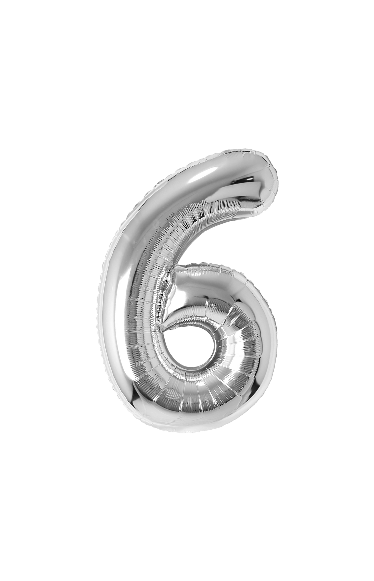 Festora Silver 40" Number Foil Balloon - "6"