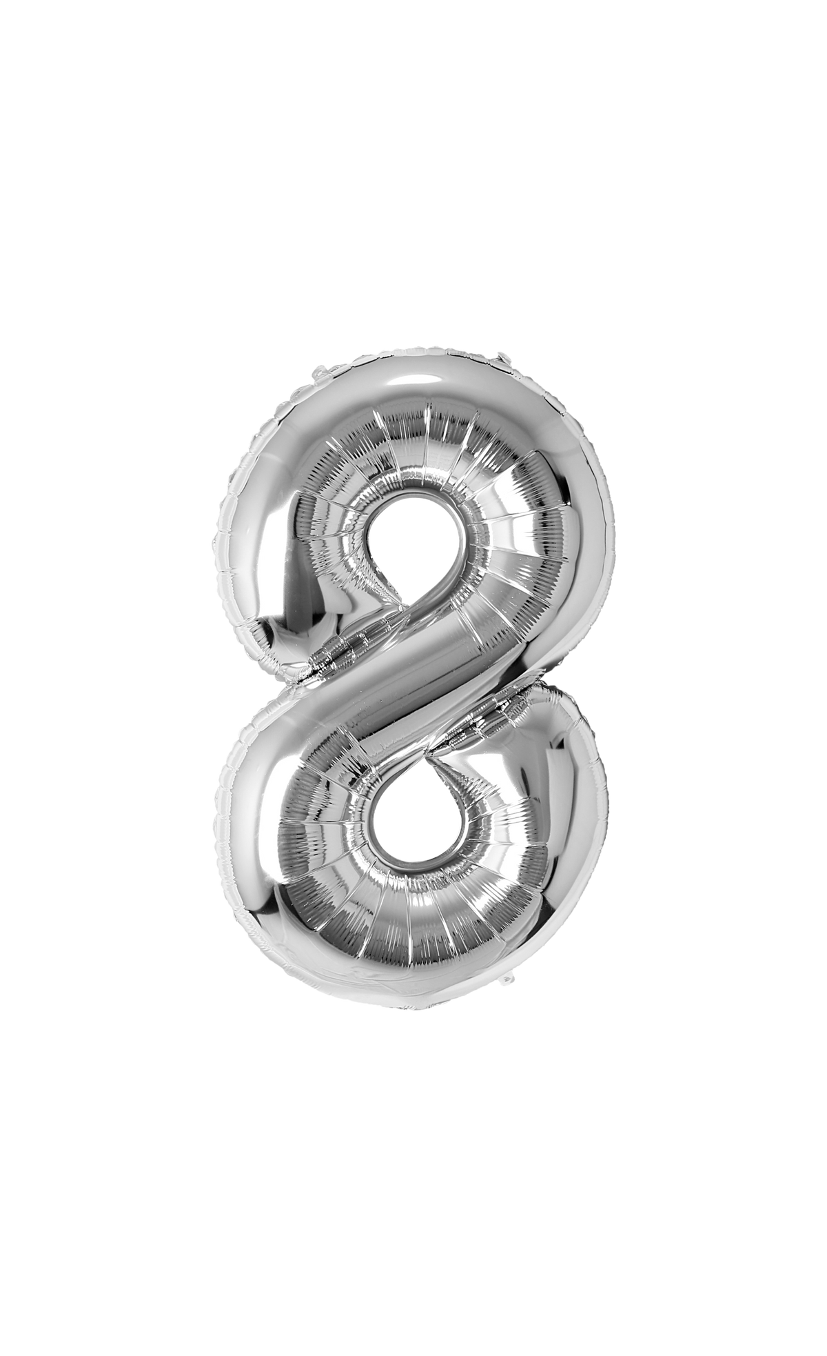 Festora Silver 40" Number Foil Balloon - "8"