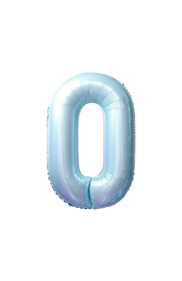 Festora Baby Blue 40" Number Foil Balloon - "0"