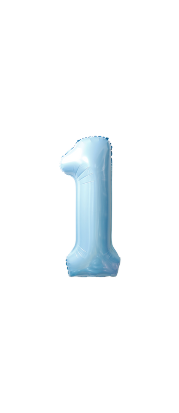 Festora Baby Blue 40" Number Foil Balloon - "1"