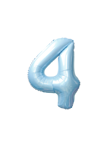 Festora Baby Blue 40" Number Foil Balloon - "4"