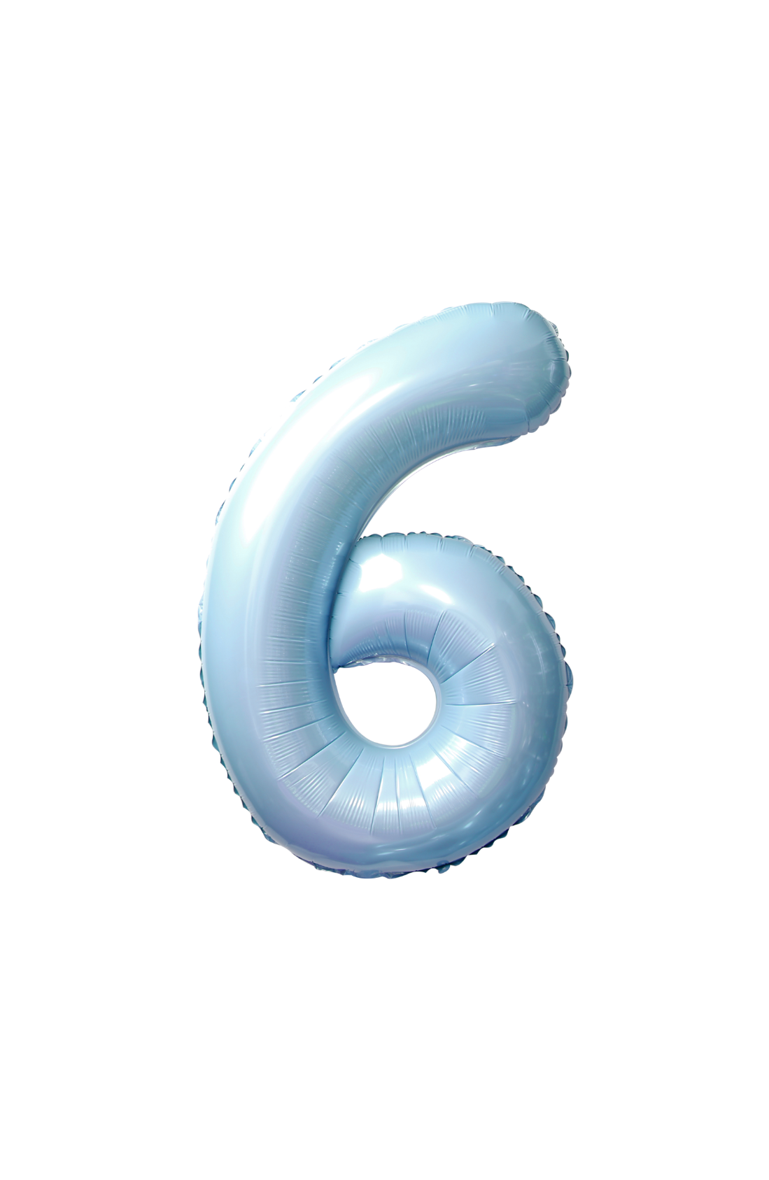 Festora Baby Blue 40" Number Foil Balloon - "6"