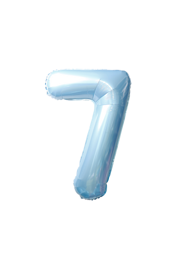 Festora Baby Blue 40" Number Foil Balloon - "7"
