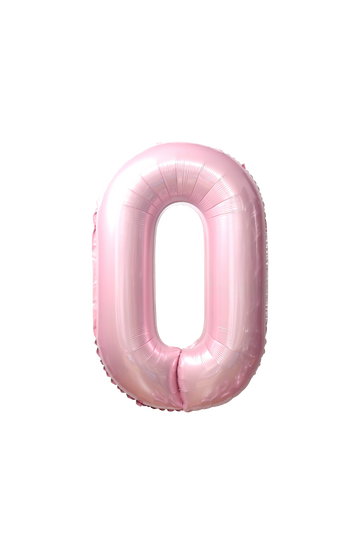 Festora Baby Pink 40" Number Foil Balloon - "0"