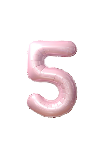 Festora Baby Pink 40" Number Foil Balloon - "5"