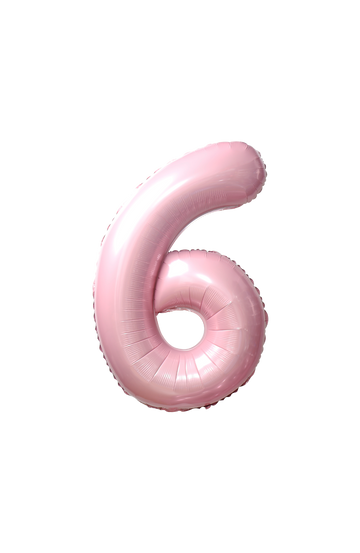 Festora Baby Pink 40" Number Foil Balloon - "6"