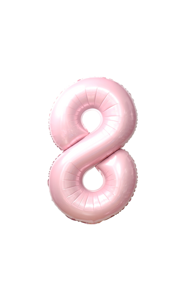 Festora Baby Pink 40" Number Foil Balloon - "8"