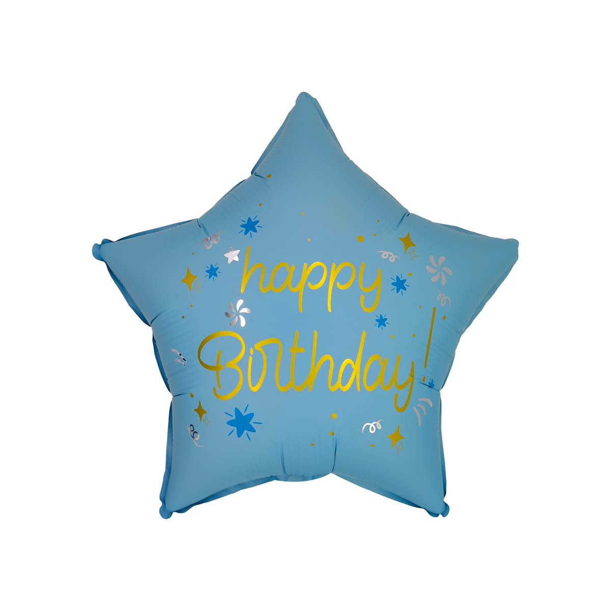 Festora Happy Birthday Blue Star Foil Balloon