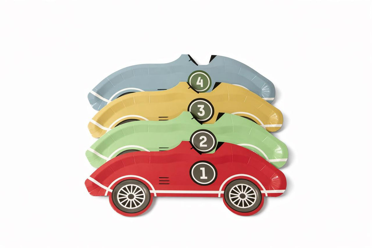 Festora Car-Shaped 9" Plates - 8ct